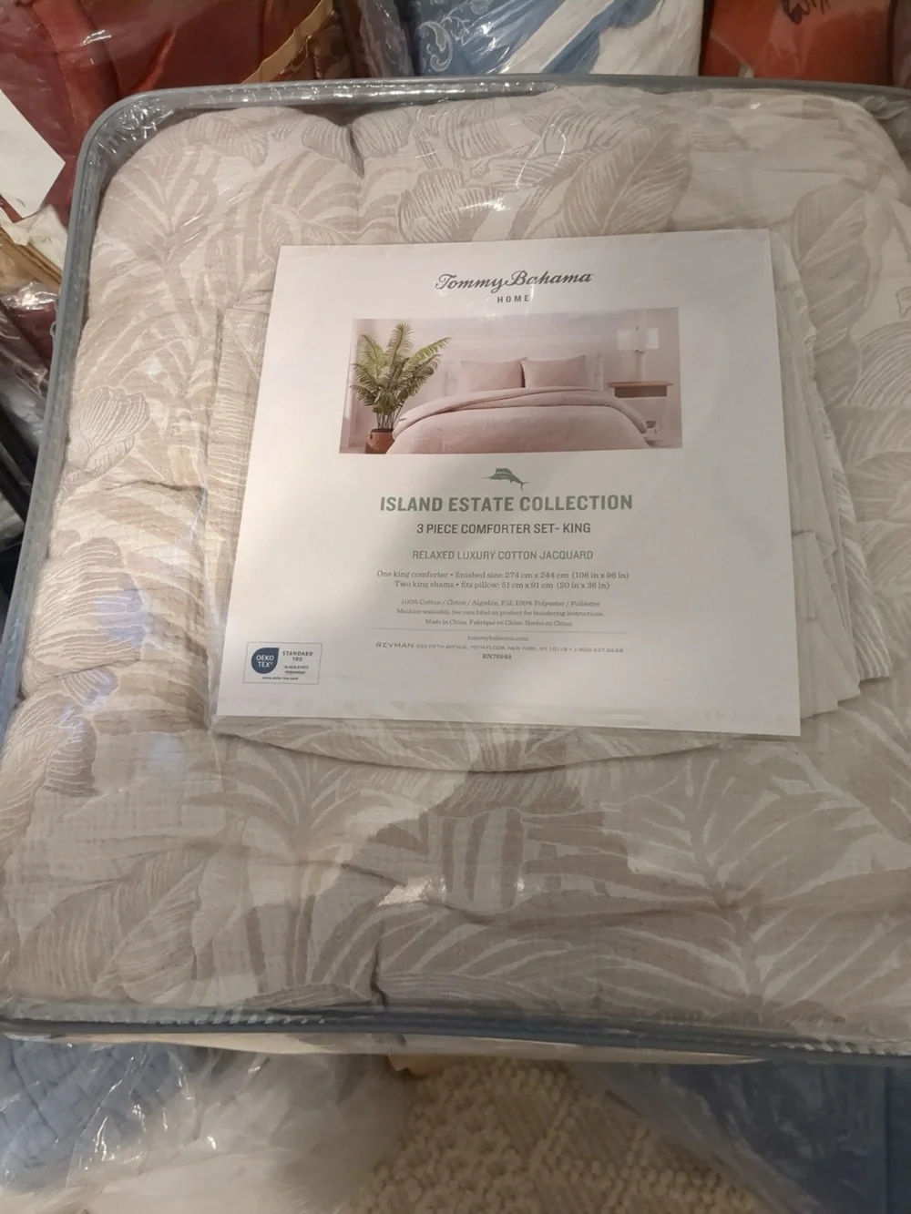Tommy Bahama - King Comforter Set, 100% Soft Cotton Bedding